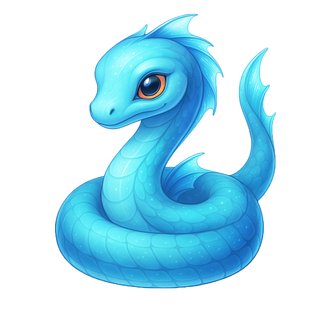 Waveon, créature aquatique élégante du monde spirituel ELEMENDIA.
