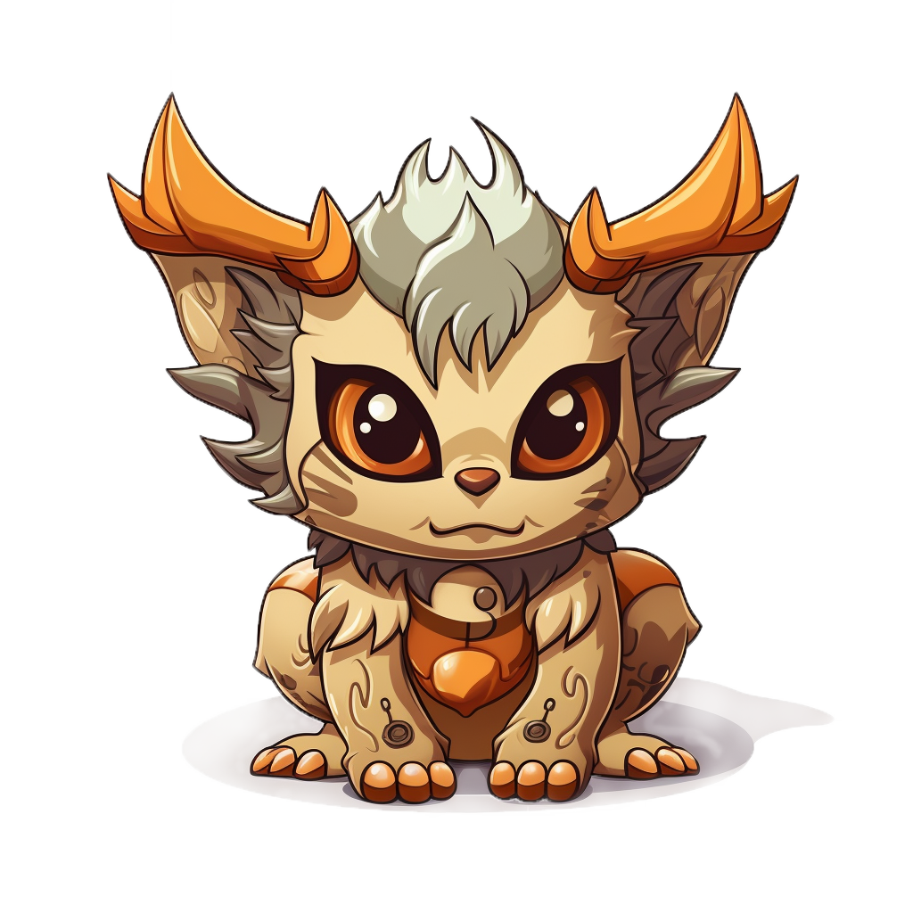 Titax, petite créature métallique d’ELEMENDIA dans un univers fantastique.